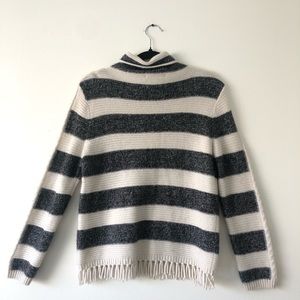 Comoboca Brand 100% Cashmere Striped Long Sleeve Sweater